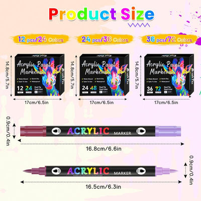 Dual Tip Acrylic Paint Markers