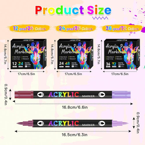 Dual Tip Acrylic Paint Markers